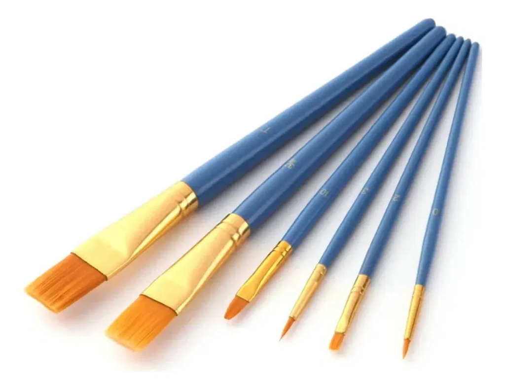 Kit 25 Pincel Pintura Tela Tinta Acrílica Óleo E Aquarela