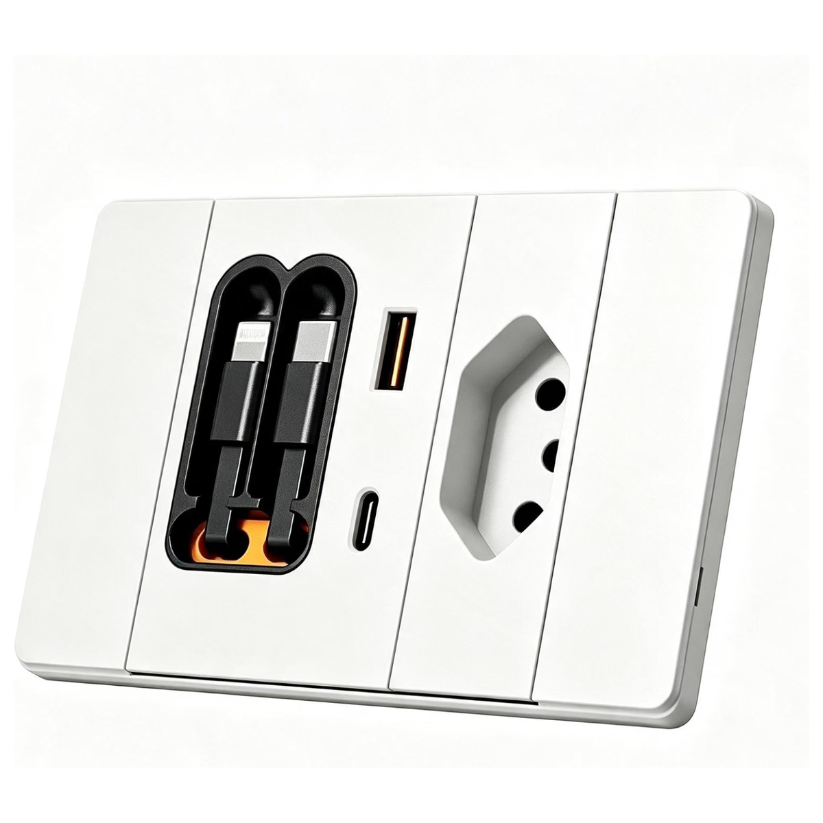 Carregador De Parede Retrátil De 20w Para Carregamento Rápido