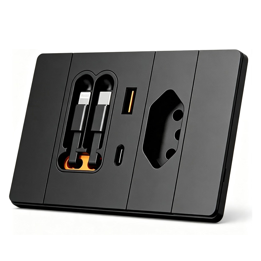 Carregador De Parede Retrátil De 20w Para Carregamento Rápido