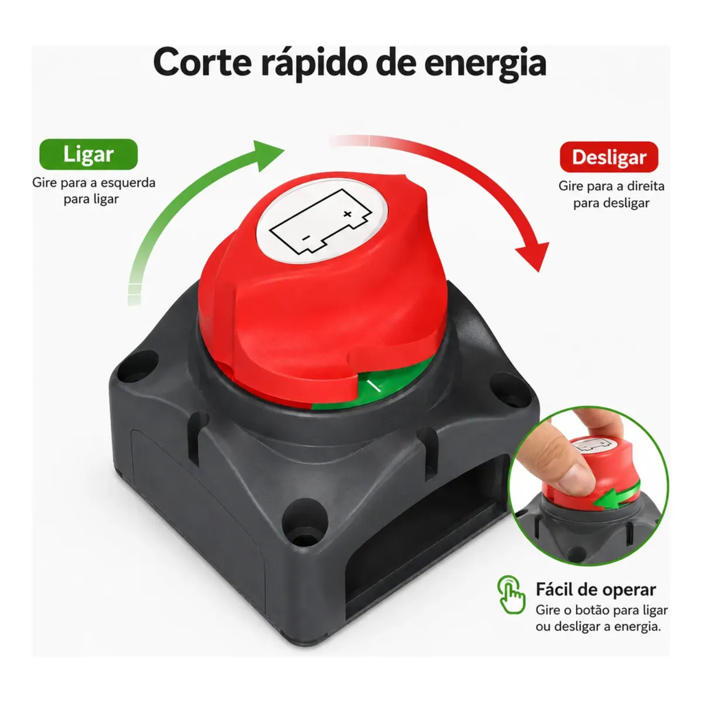 Chave Seletora De Bateria 200a Náutica Barco Trailer