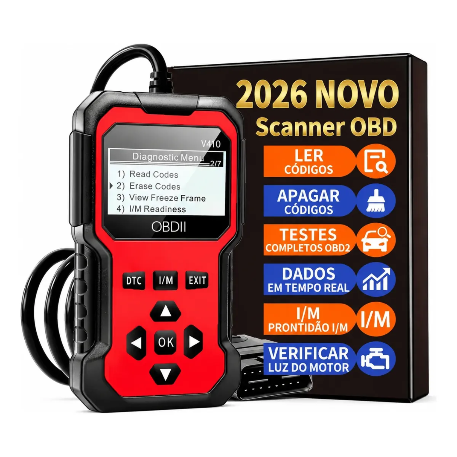 Scanner Automotivo Profissional V410 Obd2 Diagnóstico