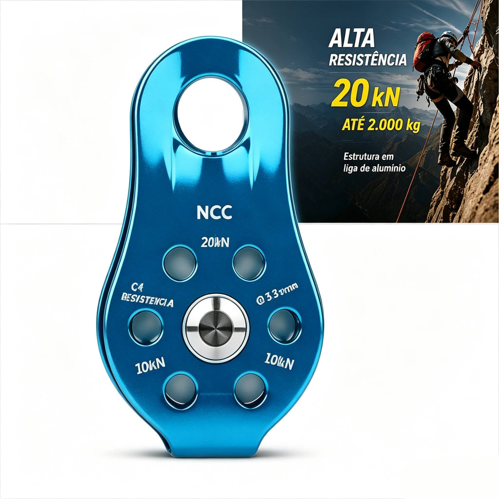 Polia Lateral Fixa 20kn Pequena Escalada Corda 8 A 13mm