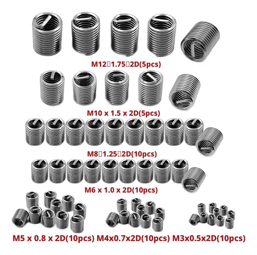 Inserção De Rosca De Arame De 60 Unidades M3-m12 X 2d