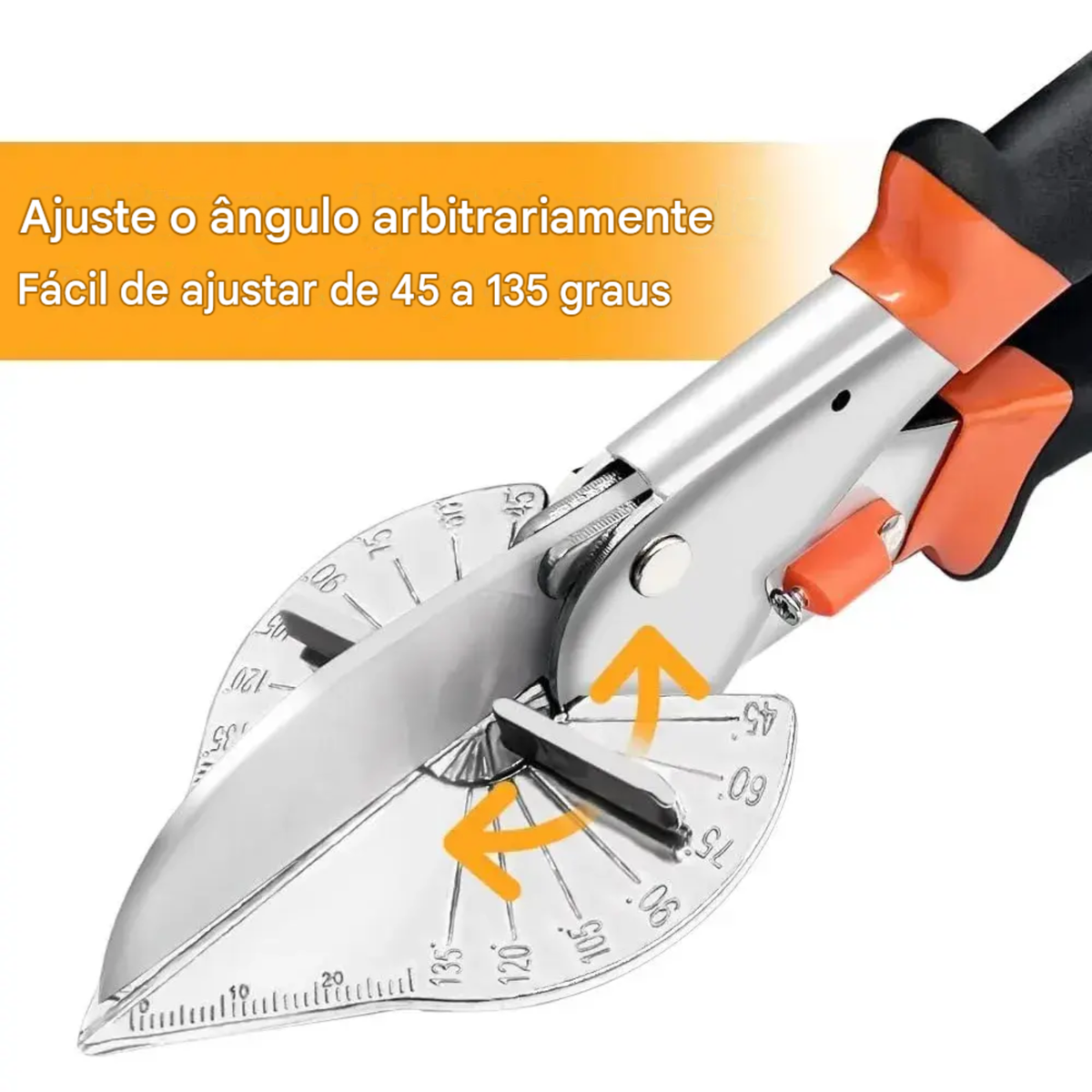 Alicate Cortador Angular Ajustável De 45 A 135 Graus Preto