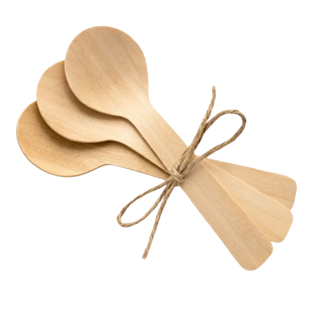 Mini Colher De Madeira Sobremesa 10cm Descartável 100un
