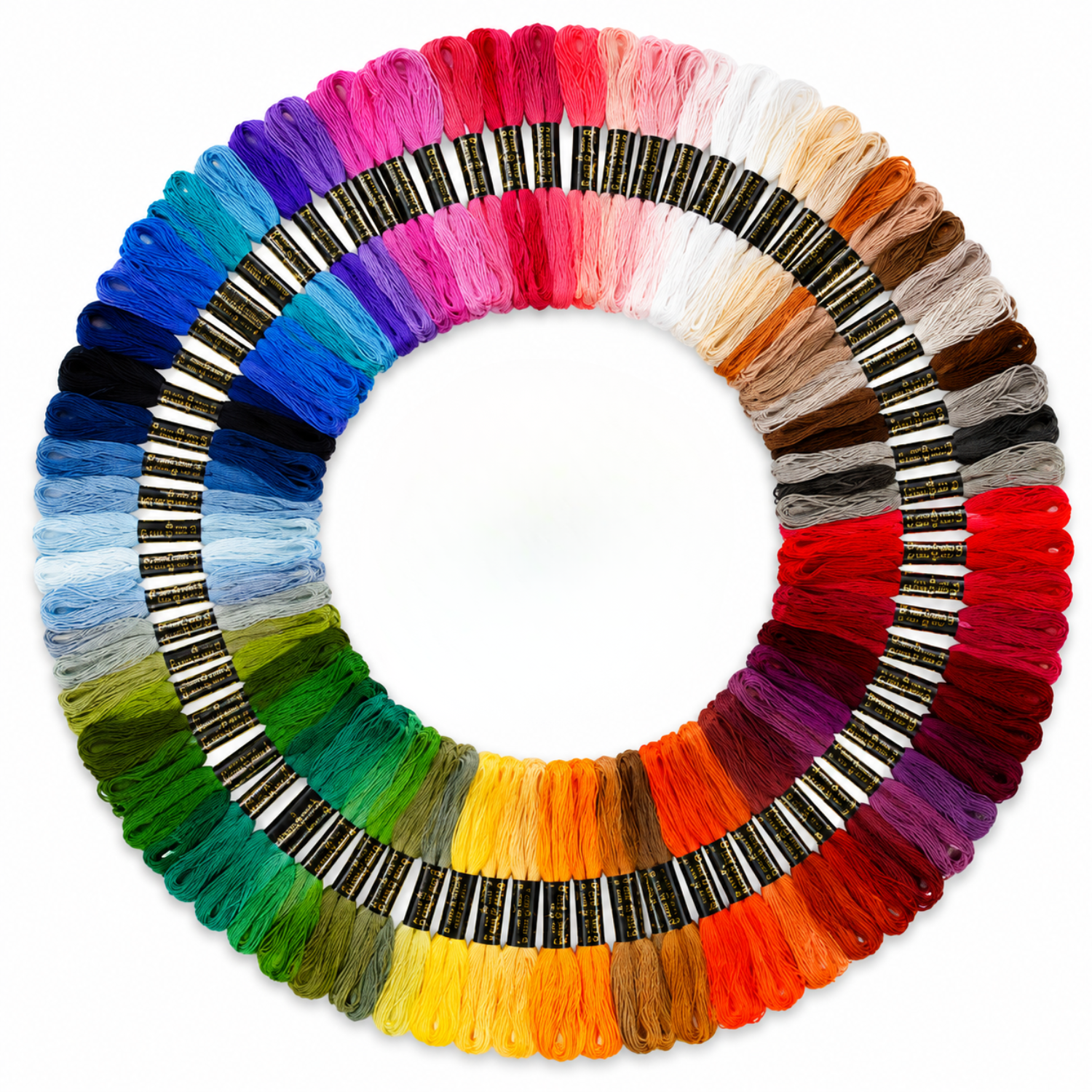 100 Meadas De Linha Colorida Para Ponto Cruz E Bordado