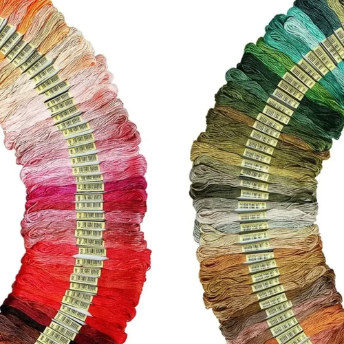 100 Meadas De Linha Colorida Para Ponto Cruz E Bordado
