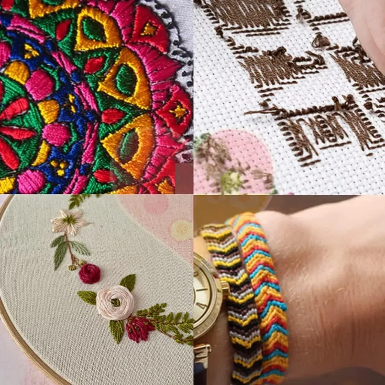 100 Meadas De Linha Colorida Para Ponto Cruz E Bordado