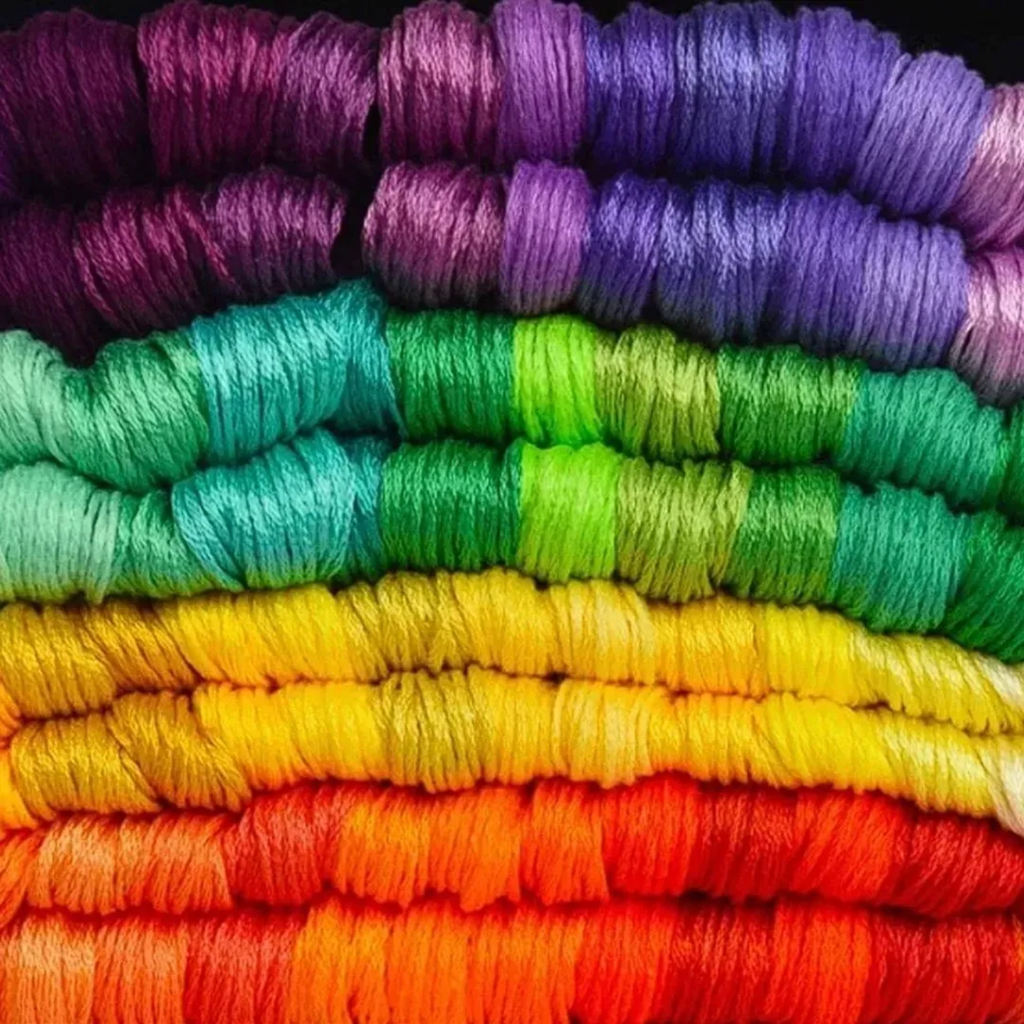 100 Meadas De Linha Colorida Para Ponto Cruz E Bordado