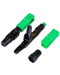 10 Peças Conector Fast Rápido Ftth Sc Apc Verde Reutilizável