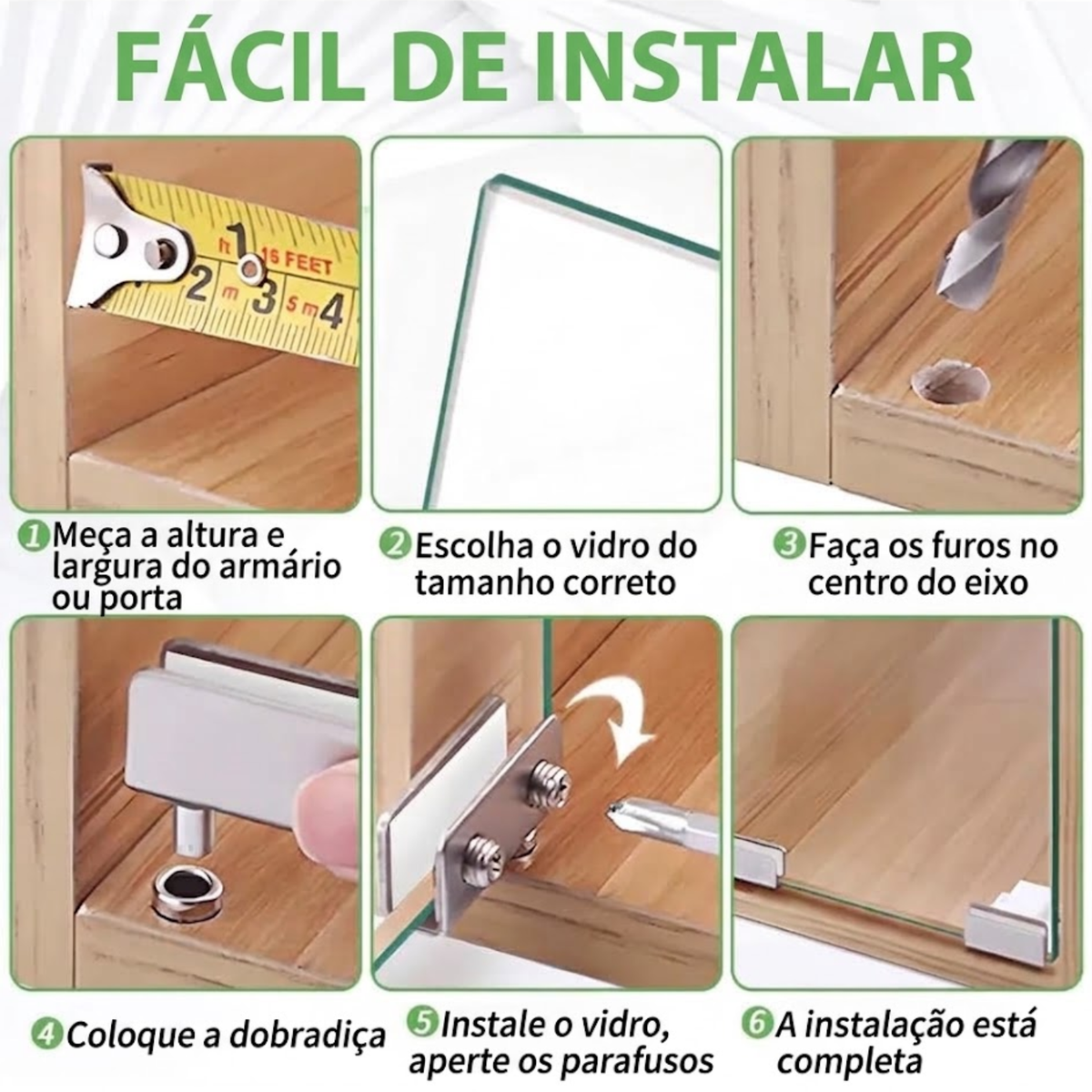 Dobradiça De Rack Vitrini De Vidro 5mm E 10mm - Par