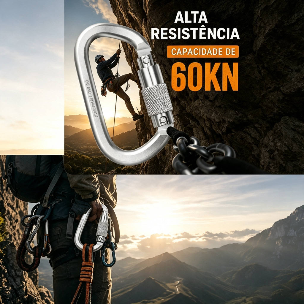 Fechamento Principal Em Alumínio 60kn Para Escalada