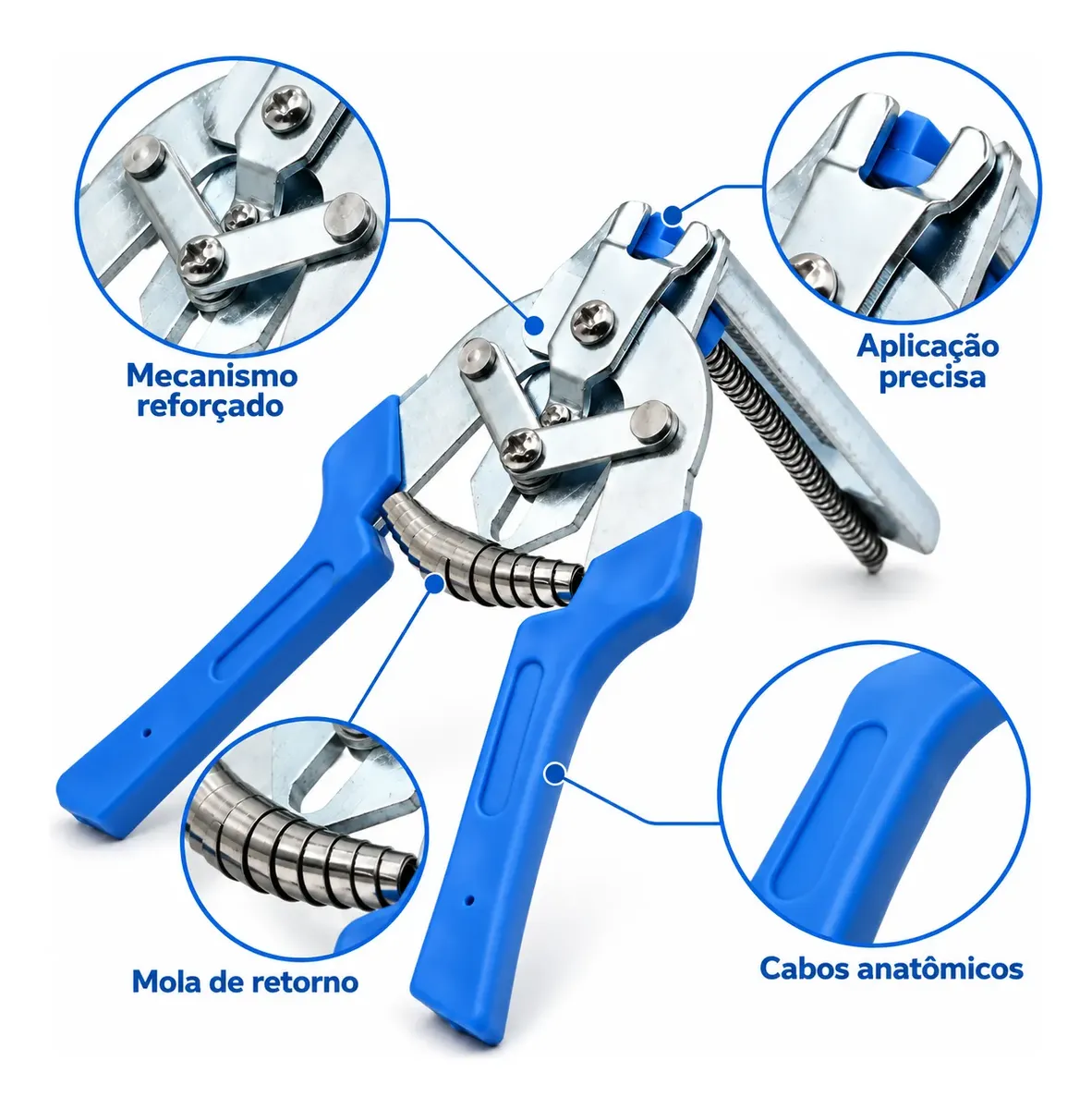Alicate Aplicador De Grampo Fixar Telas Cercas Arames Gaiola
