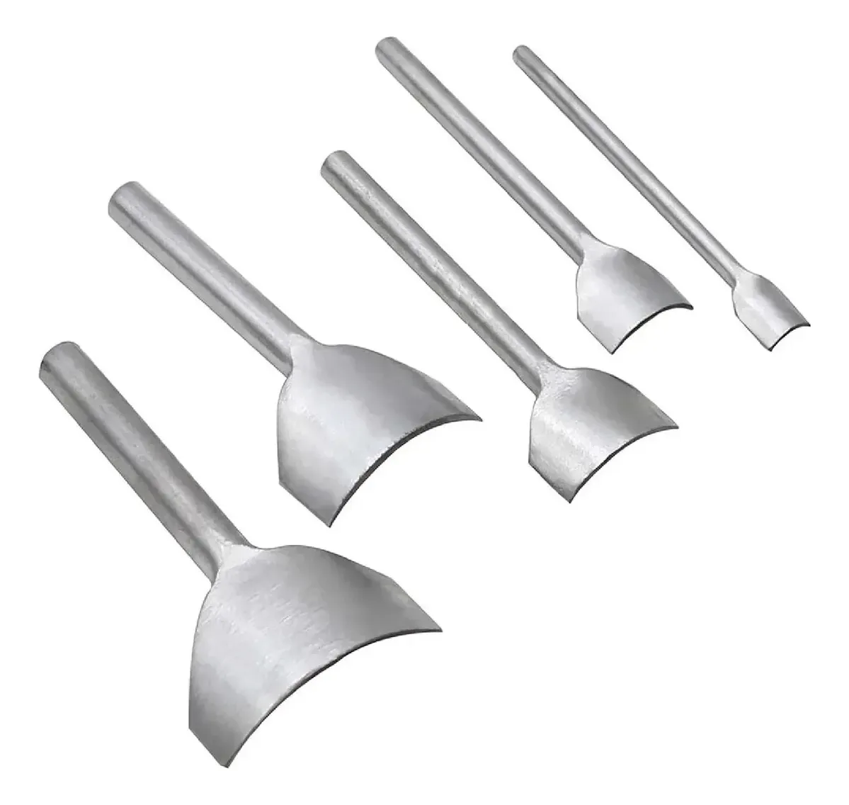 Kit 5 Cortador Vazador Meia Lua Semicírculo Couro Cintos