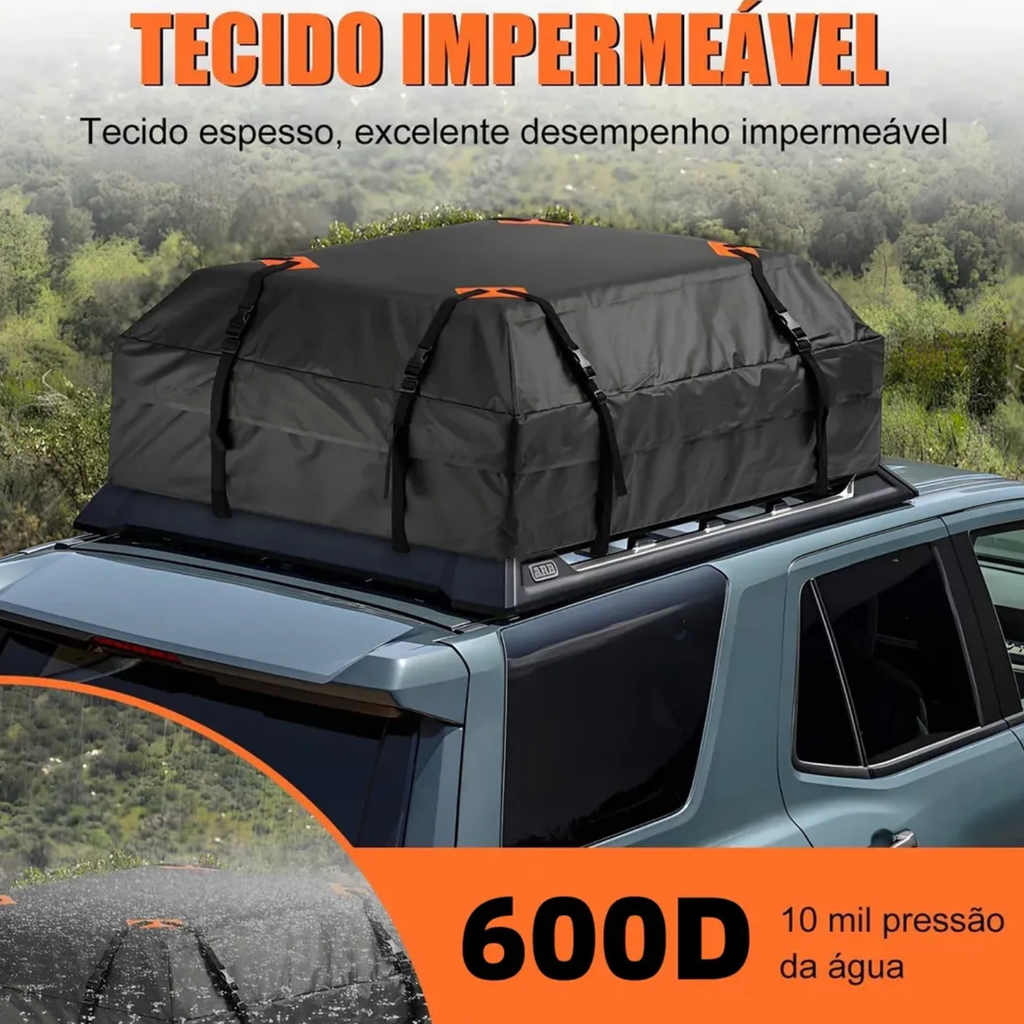 Bagageiro De Teto Maleiro Impermeável Viagem Mala Dobrável