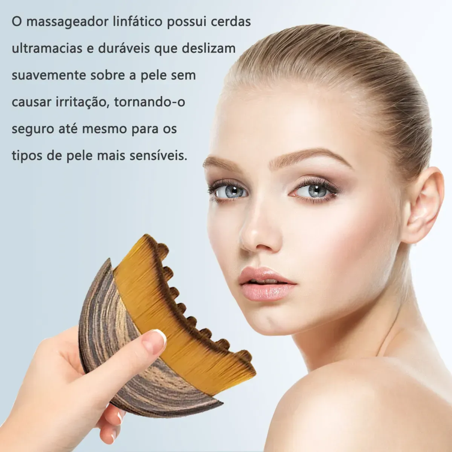 Escova Facial Drenagem Linfatica Reduz Inchaço