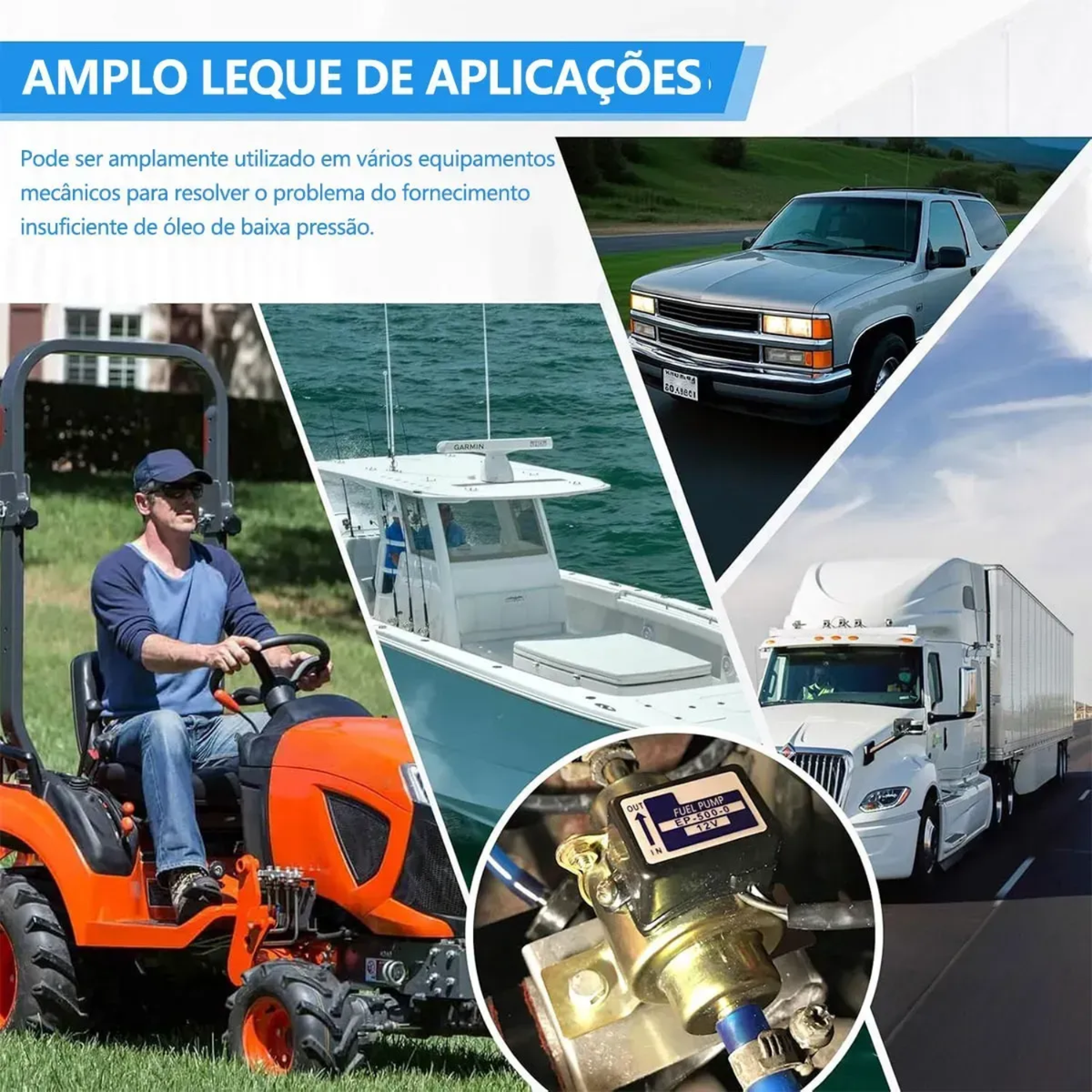 Bomba Combustível 12v Gasolina Diesel Álcool Baixa Pressão