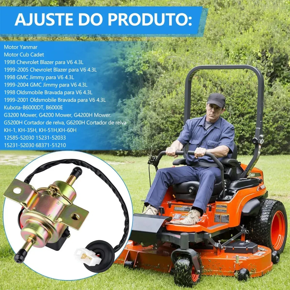 Bomba Combustível 12v Gasolina Diesel Álcool Baixa Pressão