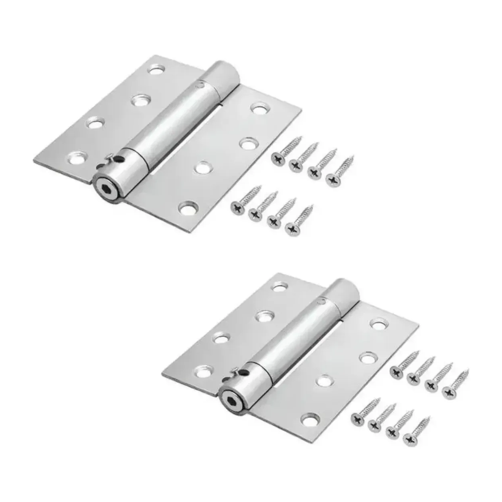 2 Peça Dobradiça Porta Madeira Rolamento 3x3.5 Inox Escovado