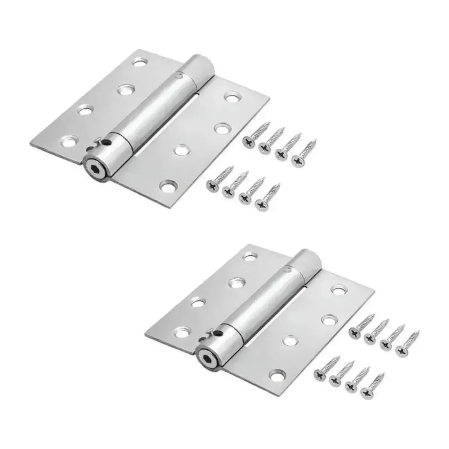 2 Peça Dobradiça Porta Madeira Rolamento 3x3.5 Inox Escovado