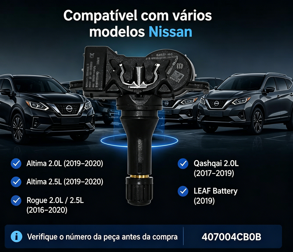 Sensor Tpms Pressão Pneu Nissan Renault Koleos