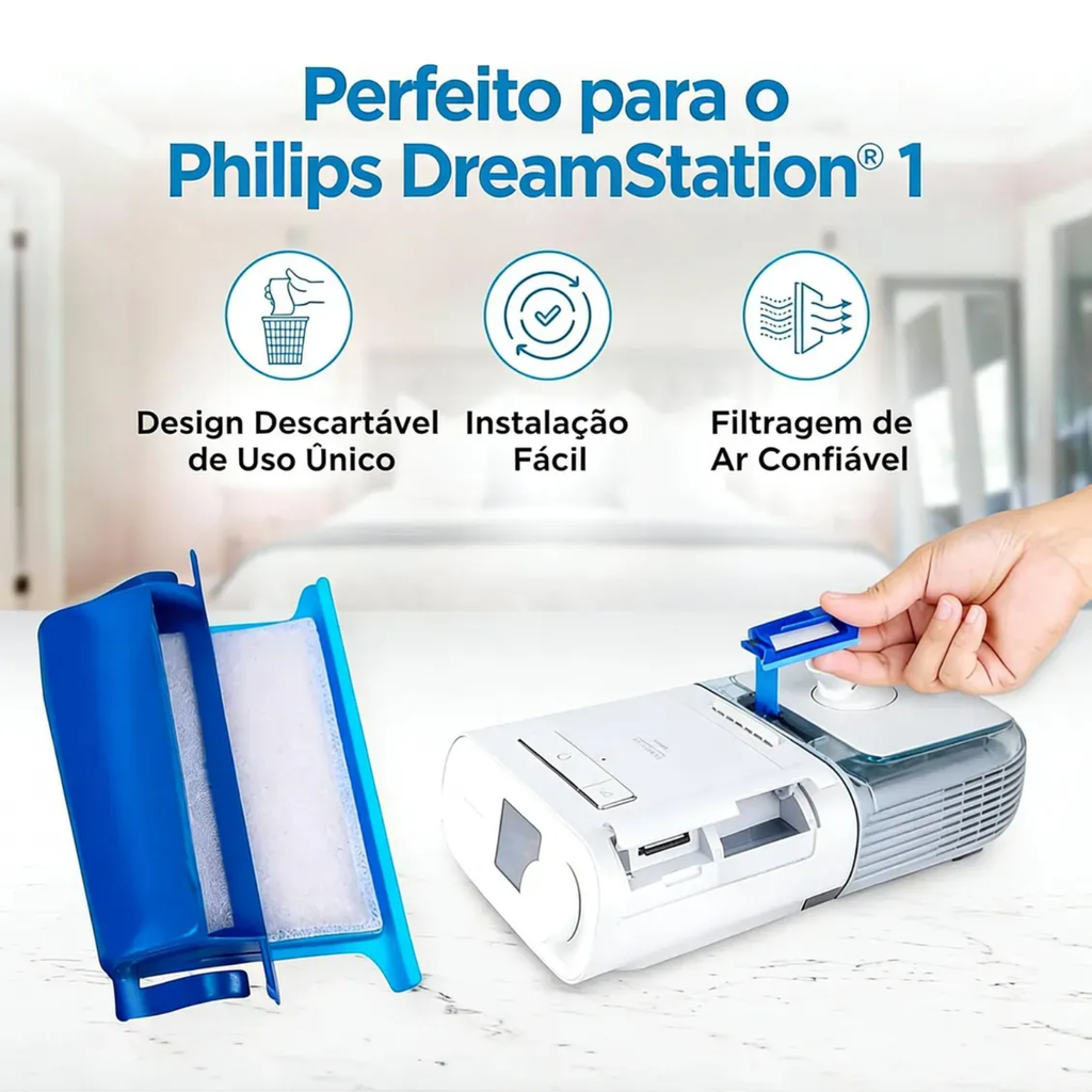 Kit 03+01 Filtros Para Cpap P-hilip Respironics Dreamstation
