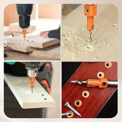 Kit 3 Broca Com Escareador 28mm X 8mm Para Rebaixo Madeira
