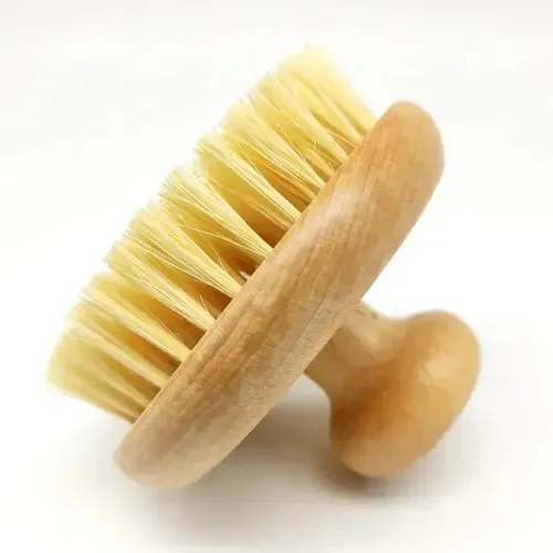 Escova Corporal Seca Com Cerdas Naturais Para Esfoliação Dry