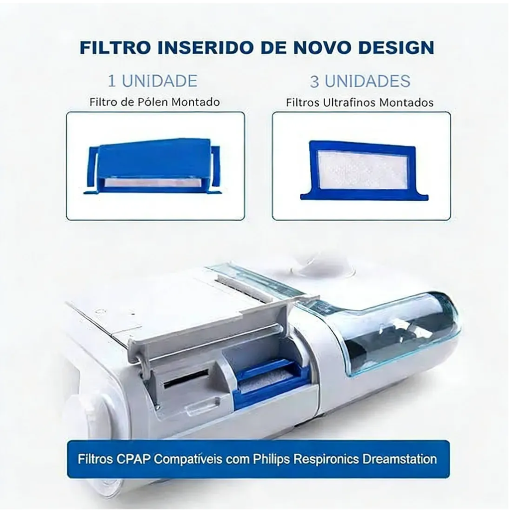 Kit 03+01 Filtros Para Cpap P-hilip Respironics Dreamstation