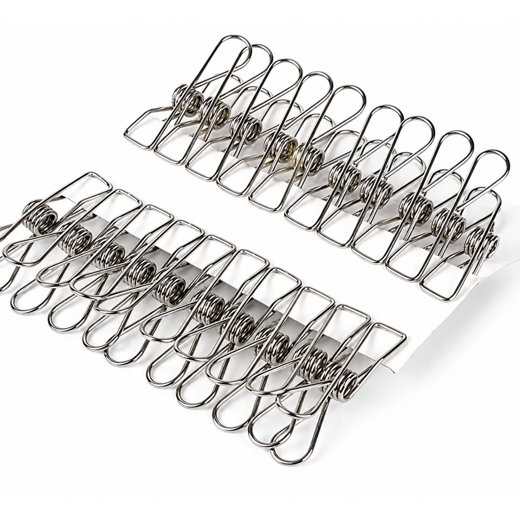 Kit 40 Prendedor De Roupa Inox Pregador Roupa Foto Varal