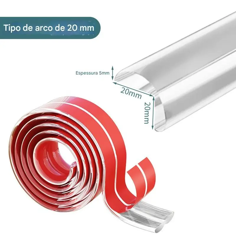 Fita Adesiva Protetor Quina Borda 3m Silicone Móveis Mesas