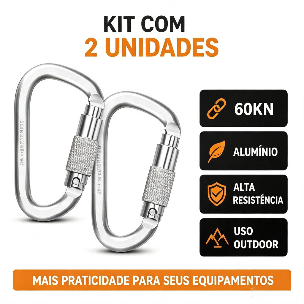 Fechamento Principal Em Alumínio 60kn Para Escalada