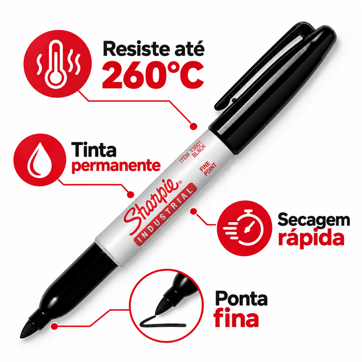 Caneta Marcadora Cme Identificação Esterilização Autoclave