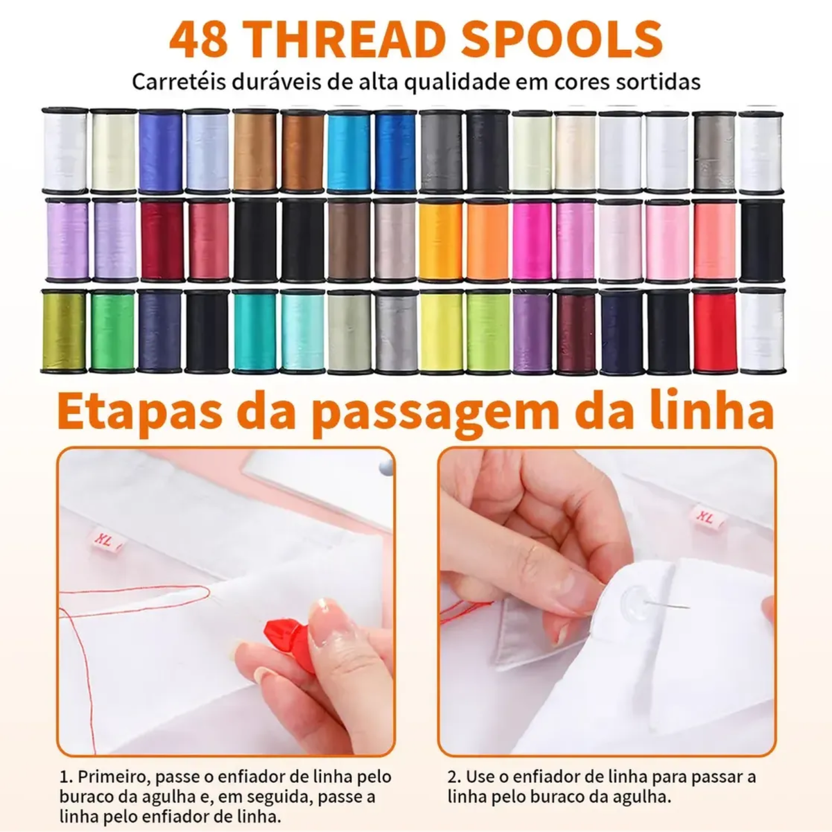 Kit 172 Pcs Costura Rápido Estojo Linhas Agulhas Alfinetes