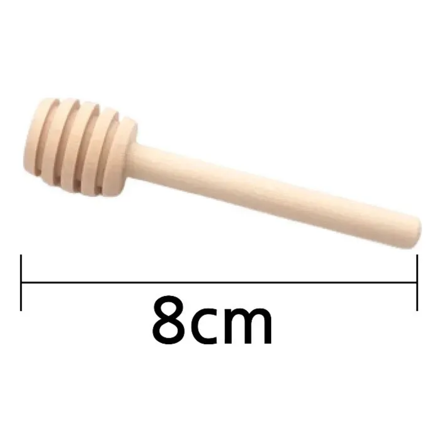 Kit 50 Colher De Mel De Madeira 8 Cm Colher Meleira