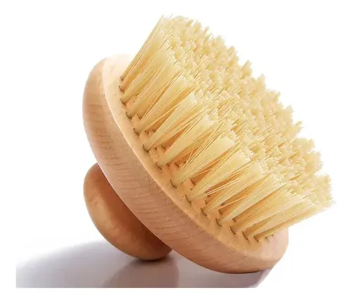 Escova Corporal Seca Com Cerdas Naturais Para Esfoliação Dry