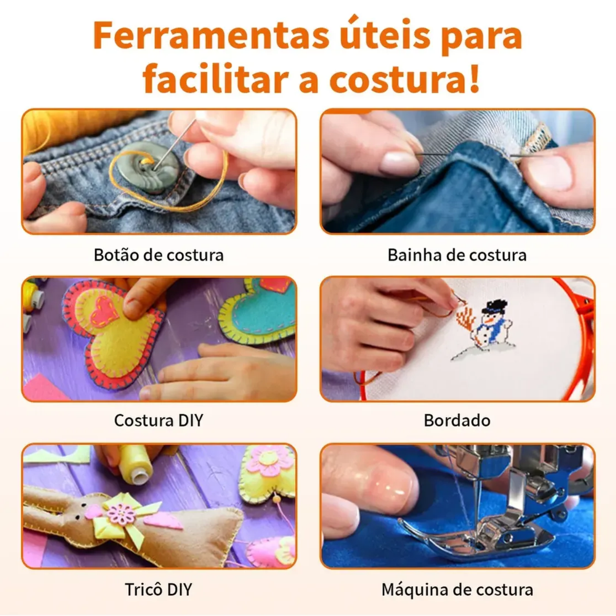 Kit 172 Pcs Costura Rápido Estojo Linhas Agulhas Alfinetes