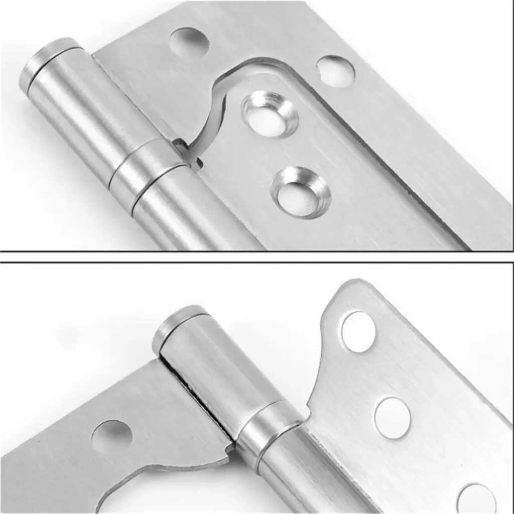 Kit 15 Peças Dobradiça Porta Sobrepor Aço Inox 4x3 Escovado
