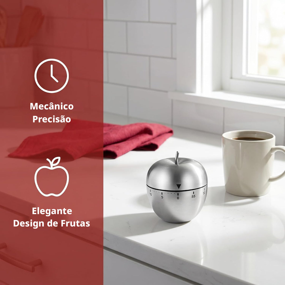 Formato De Maçã Temporizador Mecânico Sf Para Cozinhar Ovos