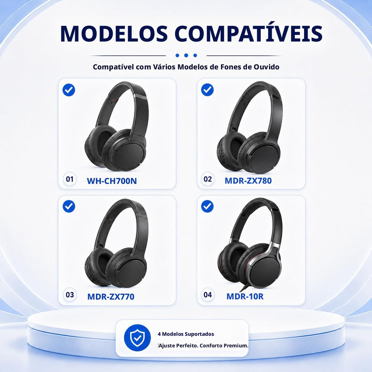 1 Par Almofada Compatível Com Fone De Ouvido Edifier W820nb