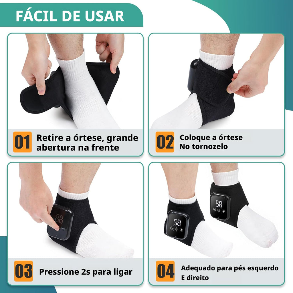 Kit 2 Massageador Pés E Tornozelo Profissional Portátil 5v