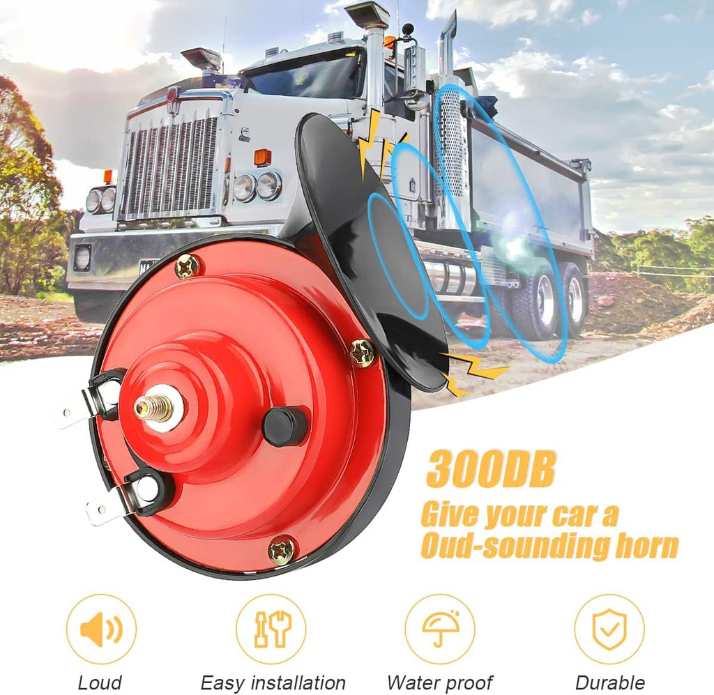 Par Buzina Caracol 12v Universal Forte Moto Carro Caminhão