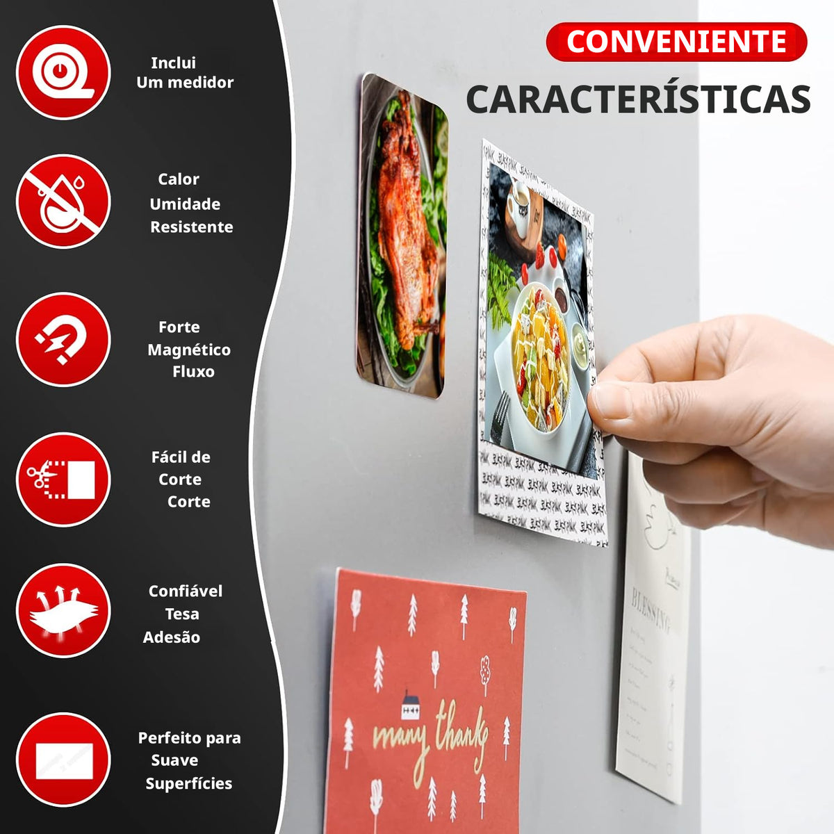 Perfil Magnético Adesivo 3m Fita Imã Flexível 15x2mm 20mts