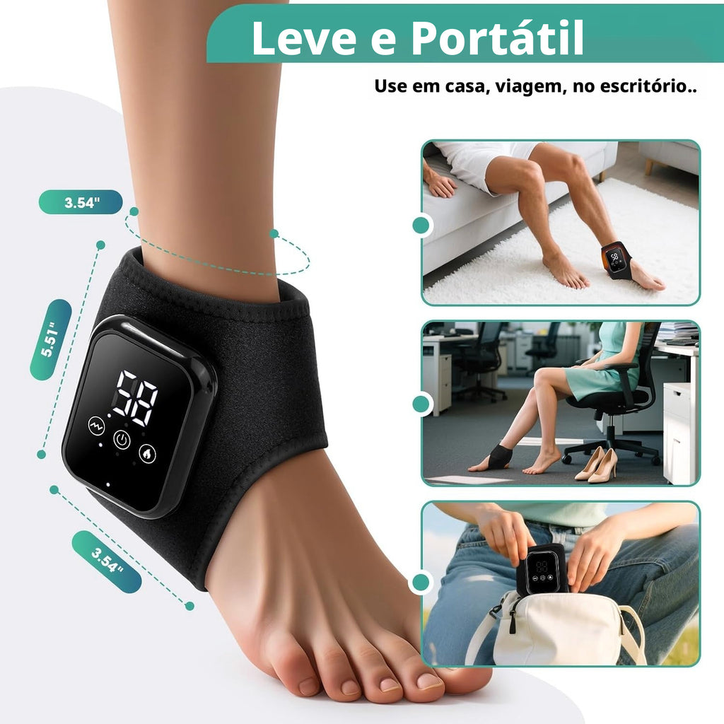 Kit 2 Massageador Pés E Tornozelo Profissional Portátil 5v