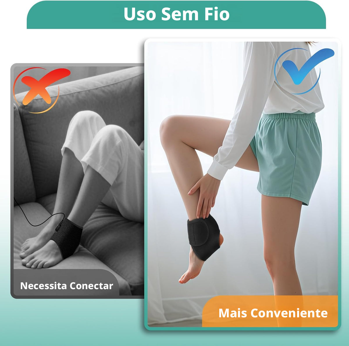 Kit 2 Massageador Pés E Tornozelo Profissional Portátil 5v