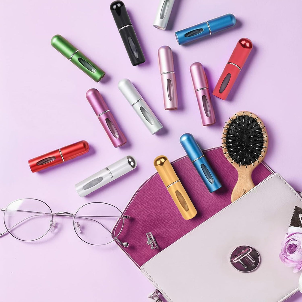 Kit 6 Mini Frasco Porta Perfume Refil Spray Portátil 5ml