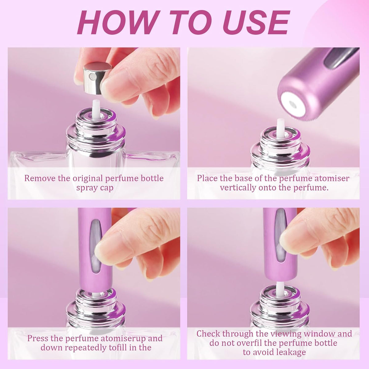 Kit 6 Mini Frasco Porta Perfume Refil Spray Portátil 5ml