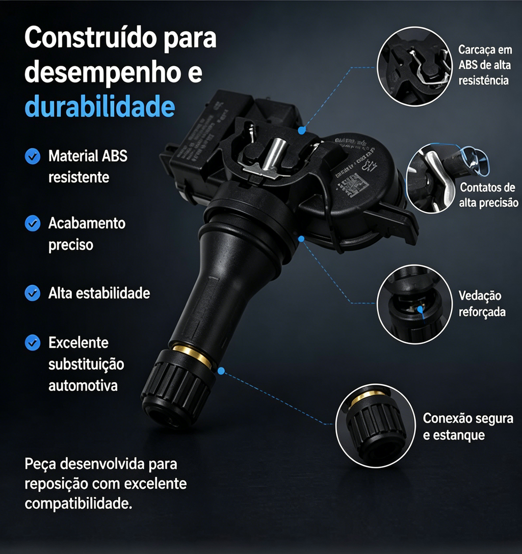Sensor Tpms Pressão Pneu Nissan Renault Koleos