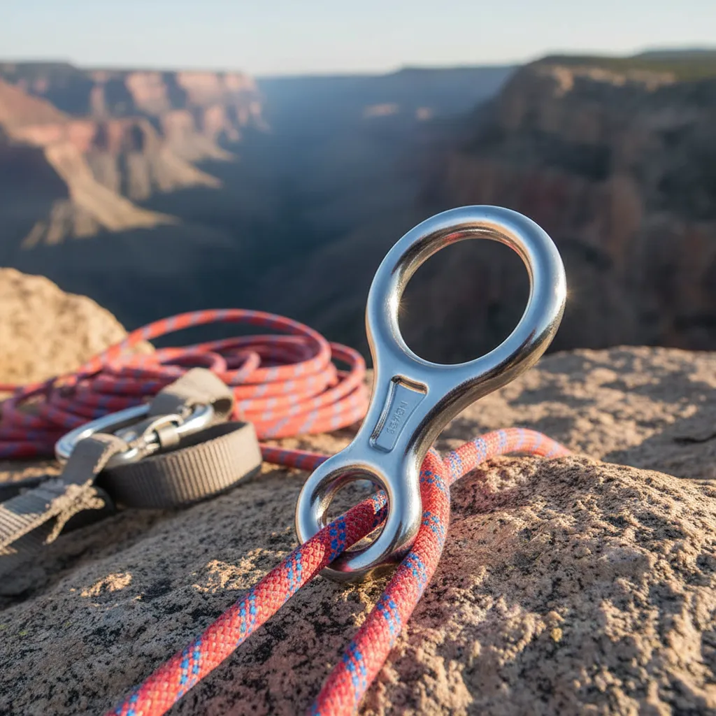 Freio Oito Descensor De Alumínio 35kn Rapel Alpinismo Escala