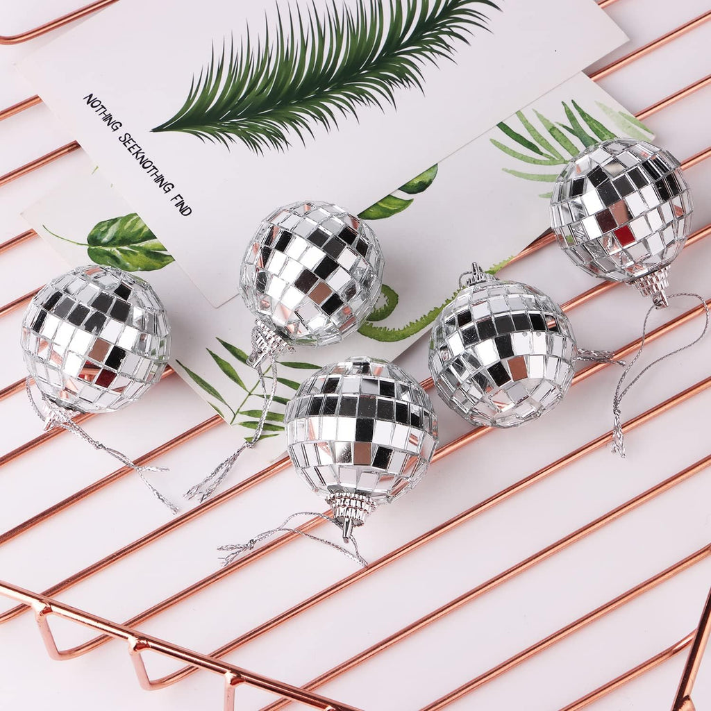 Kit 24 Globo Espelhado 3 Cm E 4 Cm C/ Balada Festa Decoração